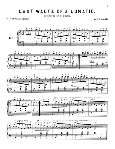 Beyer - The Lunatic - For Piano (Bellak) - Score
