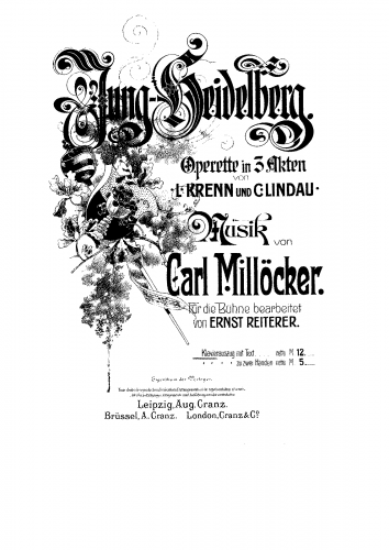Millöcker - Jung Heidelberg - Vocal Score - Score