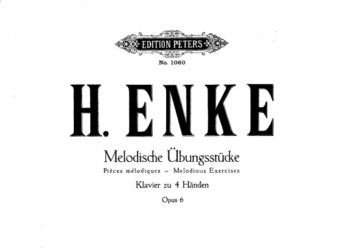 Enke - Melodische Ãbungsstücke - Piano Duet Scores - Score