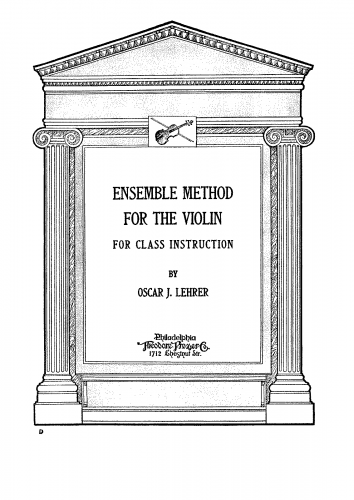 Lehrer - Ensemble Method for the Violin - Score