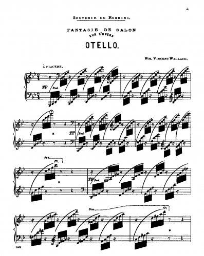 Wallace - Fantasie de salon sur l'opera Otello - Score