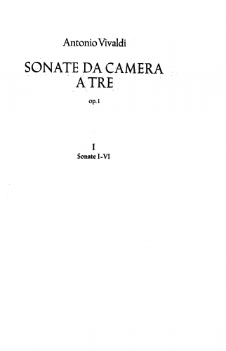 Vivaldi - 12 Trio Sonatas - Scores and Parts Sonatas Nos.1-6