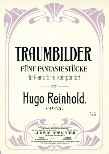 Reinhold - 5 Fantasiestücke - Score