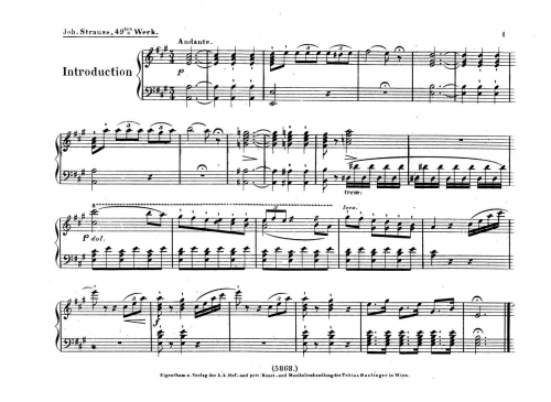 Strauss Sr. - Das Leben ein Tanz - For Piano solo - Score