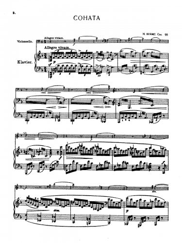 Brahms - Cello Sonata No. 2 - Scores and Parts