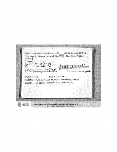 Conti - Fra queste umbrese piante - Scores and Parts - Score