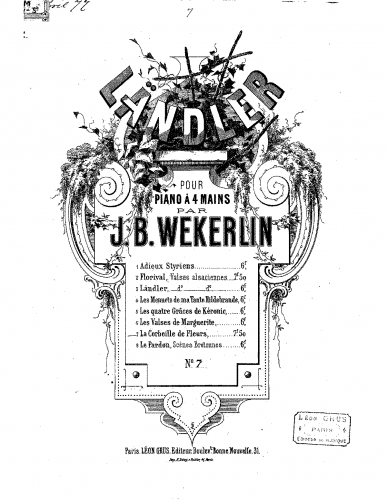 Weckerlin - Le corbeille de fleurs - Score