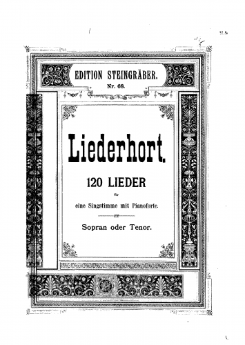 Riemann - Liederhort - Score