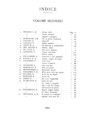 Parisotti - Arie Antiche - Score