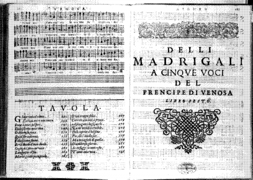 Gesualdo - Madrigals, Book 6 - Scores and Parts - Score