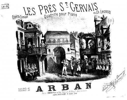 Arban - Quadrille sur 'Les prés Saint-Gervais' - Score
