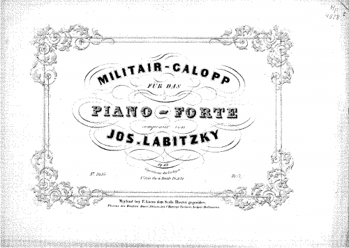 Labitzky - Militair-Galopp - For Piano solo - Score