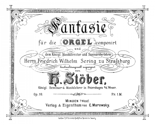 Stöber - Fantasie - Score