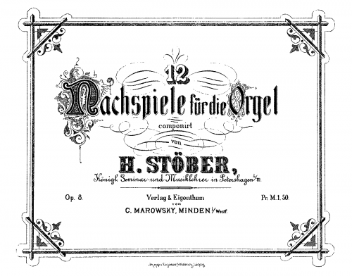 Stöber - 12 Nachspiele - Score