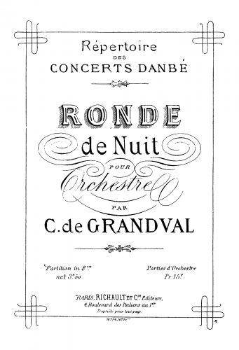 Grandval - Ronde de nuit - Score