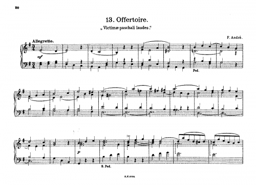 Frère André - Offertoire 'Victimae Paschali Laudes' - Score