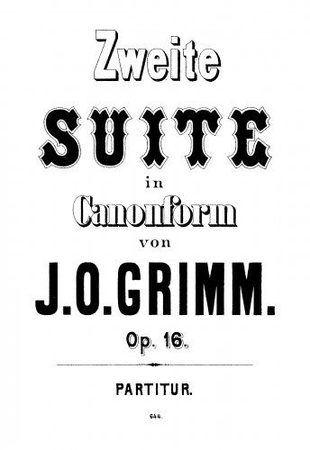 Grimm - Suite No. 2 in Canonform - Score