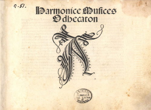 Various - Harmonice Musices Odhecaton A - Score