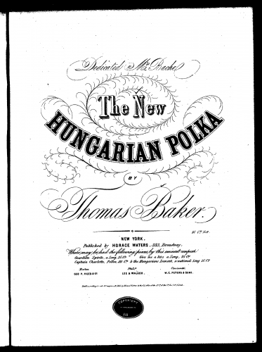 Baker - The New Hungarian Polka - Score