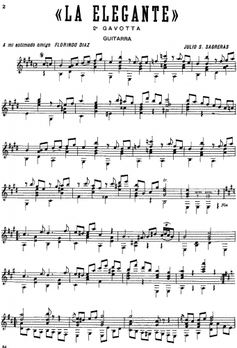 Sagreras - La elegante - Score