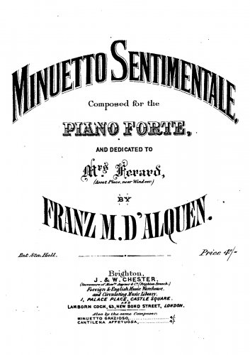 Dalquen - Minuetto sentimentale - Score