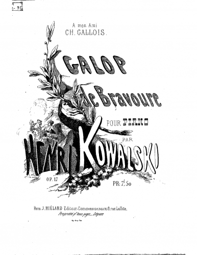 Kowalski - Galop de bravoure - Score
