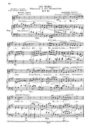 Donini - Offertorium in festo Annunciationis - Score