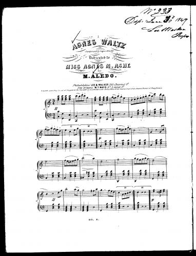 Aledo - Agnes Waltz - Score