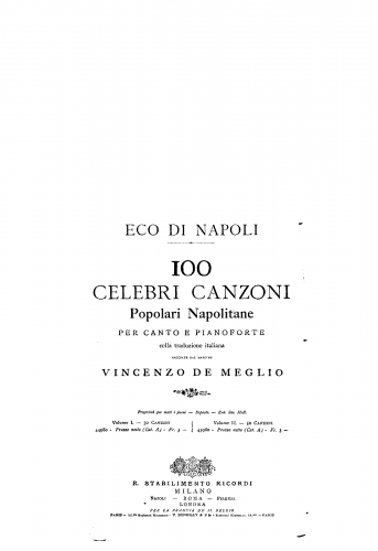 Meglio - Eco di Napoli - Score