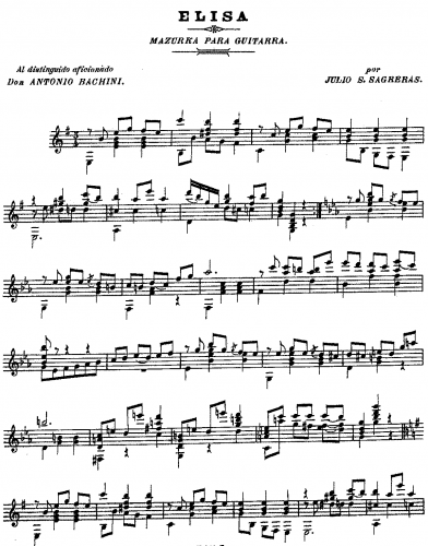 Sagreras - Elisa - Score