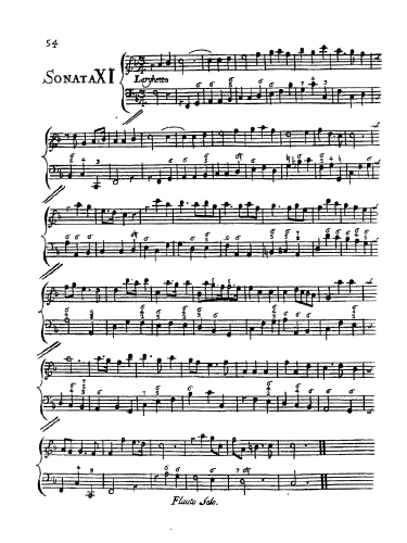 Handel - Recorder Sonata in F major - Score