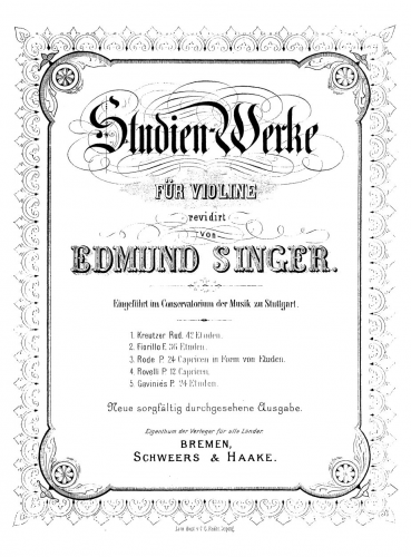 Singer - eingefuhrt im Conservatorium des Musik zu Stuttgart - Vol.5
