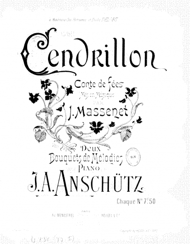 Anschütz - Deux bouquets de mélodies sur 'Cendrillon' - Score