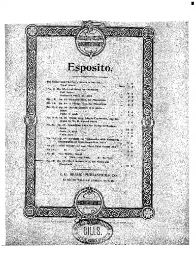 Esposito - Violin Sonata No. 3 - Scores and Parts