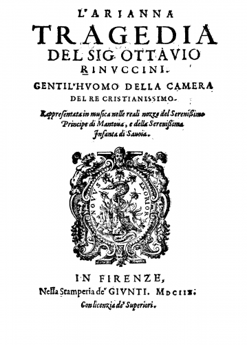 Monteverdi - L'Arianna, SV 291 - Librettos - Complete Libretto