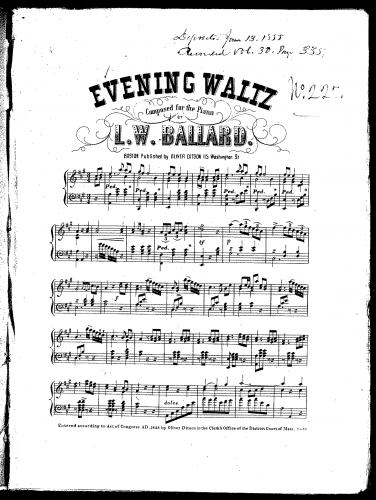 Ballard - Evening Waltz - Score