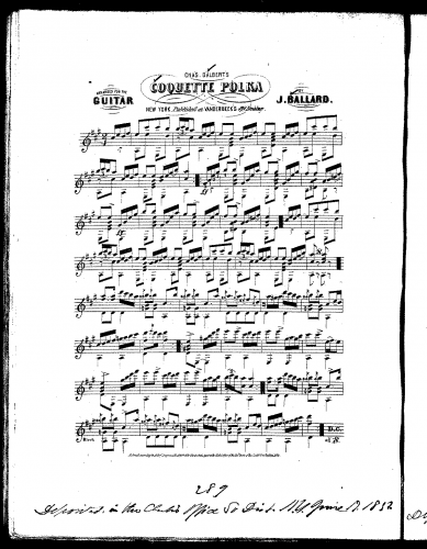 Albert - Coquette - For Guitar (Ballard) - Score