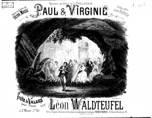 Waldteufel - Paul et Virginie - Piano Score - Score