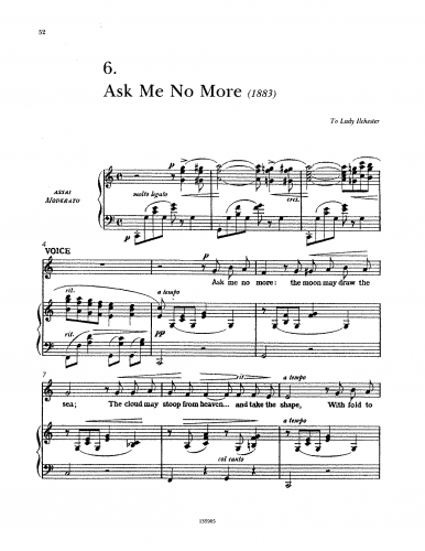 Tosti - Ask Me No More - Score