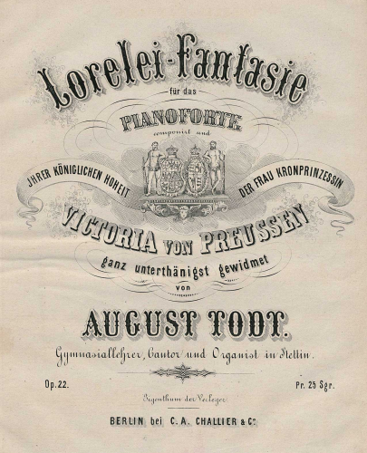 Todt - Lorelei-Fantasie - Piano Score - Score