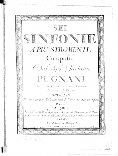 Pugnani - 6 Symphonies