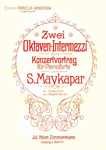 Maykapar - 2 Oktaven Intermezzi, Op. 13 - Score