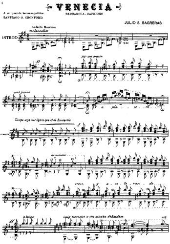 Sagreras - Venecia - Score