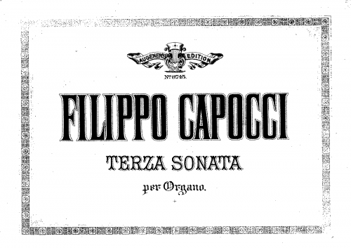 Capocci - Organ Sonata No. 3 - Organ Scores - Score