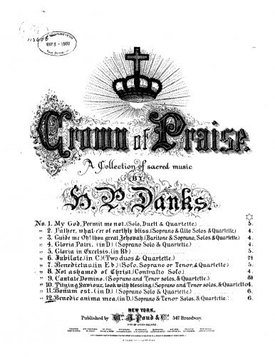 Danks - Crown of Praise - Benedic anima mea (no.12)
