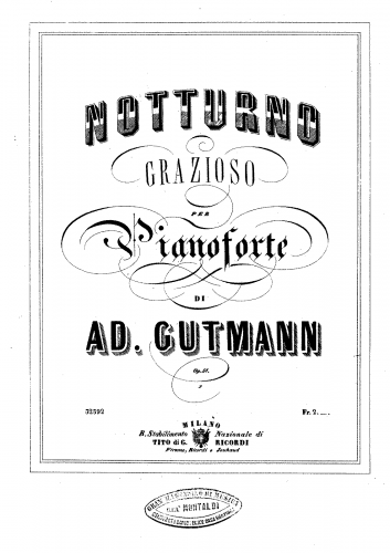 Gutmann - Notturno grazioso - Piano Score - Score