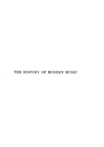 Hullah - The History of Modern Music - Complete Book