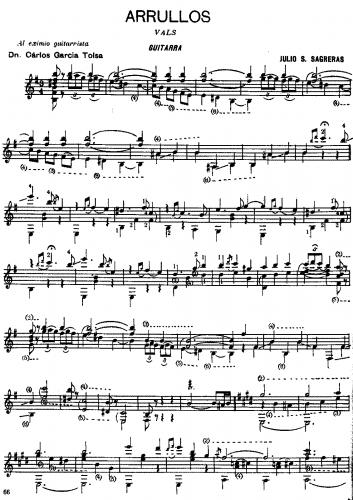 Sagreras - Arrullos - Score