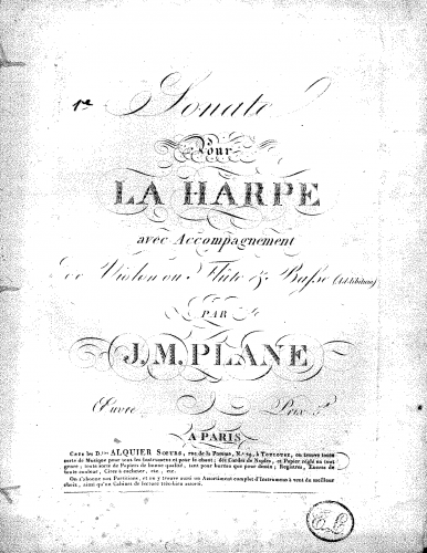 Plane - Harp Sonata No. 1 - Harp