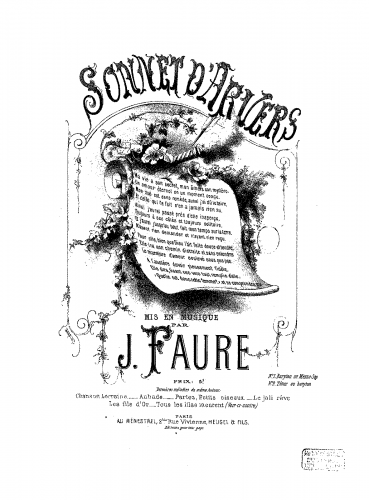 Faure - Sonnet d'Arvers - Score
